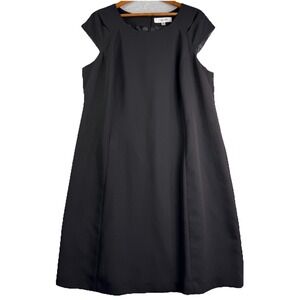 NWT JONES STUDIO Black‎ Sheath Lined Dress Women's 18W Cap Sleeve Work Wedding
